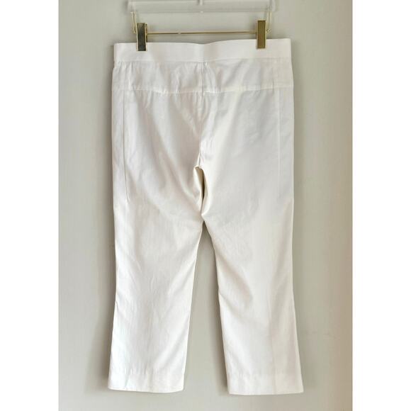 MARNI Commessa Pants Cotton Silk Cream US 4 Italy Button Fly Straight Leg Crop - Picture 5 of 7